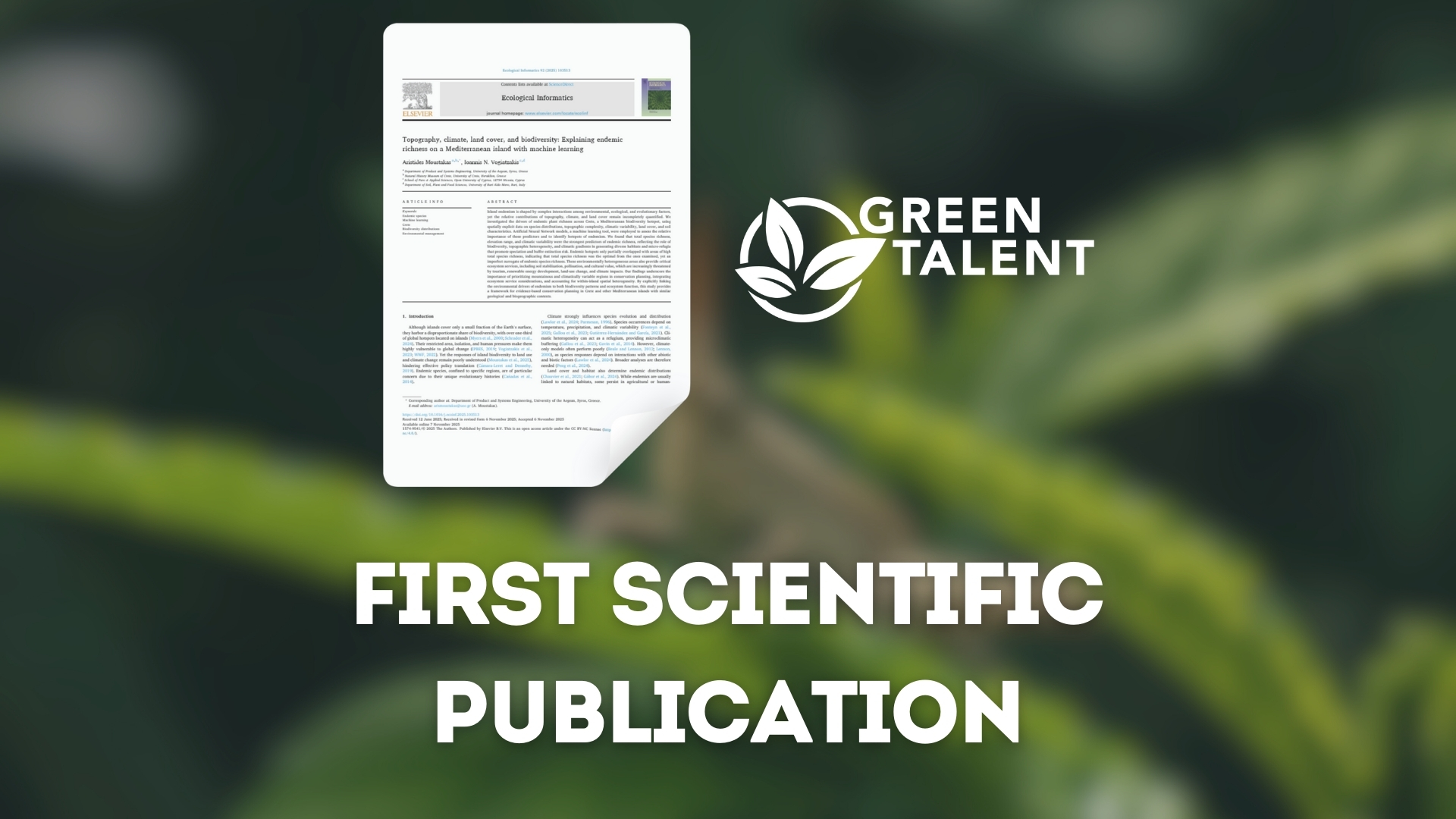 Featured image for: Green Talent publishes its first publication